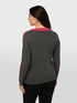 Two-colour sweater with V-neck image number 1