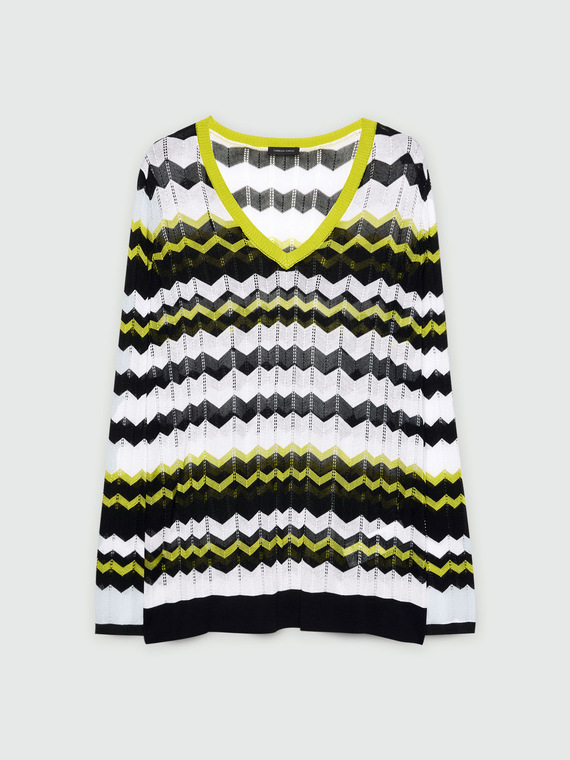 Pull avec motif à chevrons