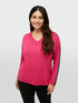 Two-colour sweater with V-neck image number 2