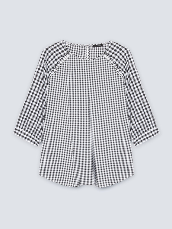 Blouse en coton à carreaux Vichy