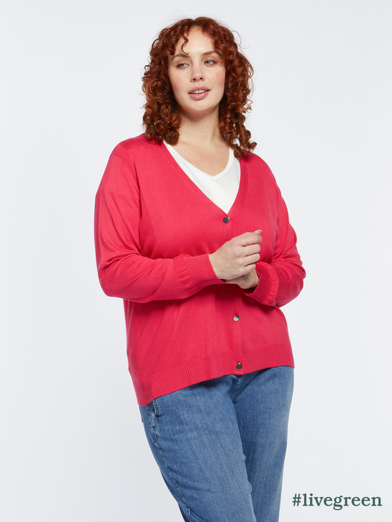 Cardigan col en V en viscose ECOVERO™