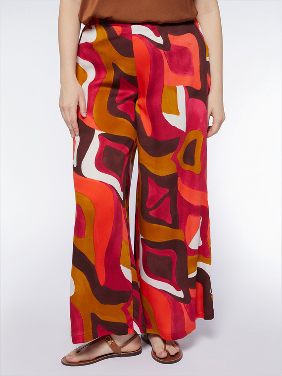 Printed palazzo trousers