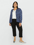 Animal print satin bomber jacket image number 0