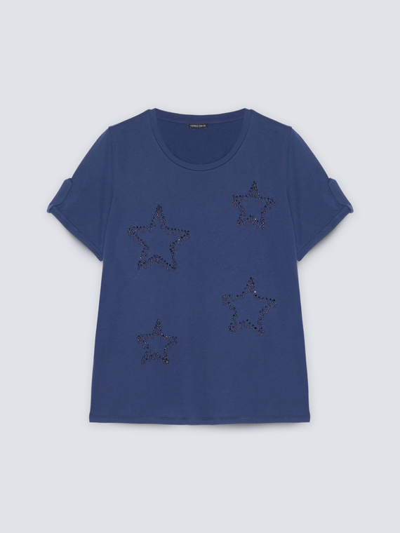 T-shirt with embroidered stars