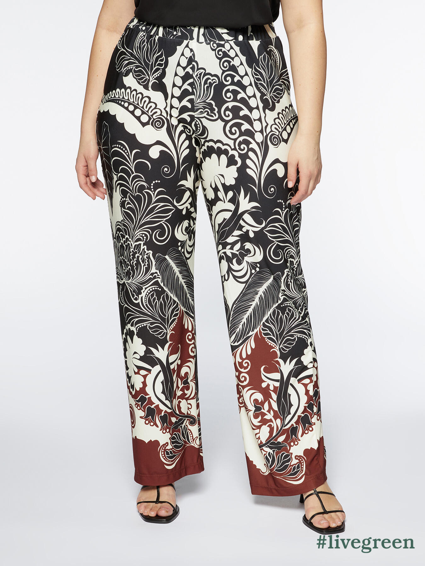 Elegant printed trousers image number 0