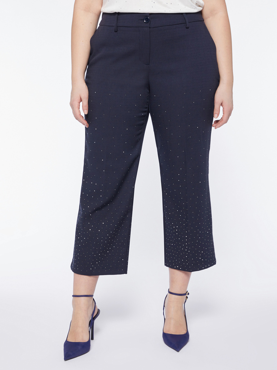 Straight cropped trousers