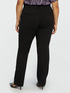 Straight-leg crêpe scuba fabric trousers image number 1