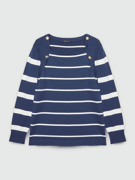 LENZING™ ECOVERO™ viscose striped sweater