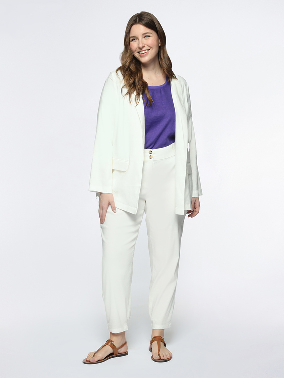 White linen blazer