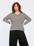 Gestreifter Pullover mit kleinem Kragen image number 0