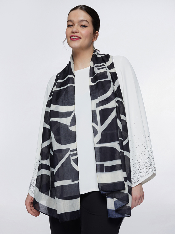 Foulard stampa black and white