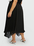 Midi skirt with pleated inserts image number 1