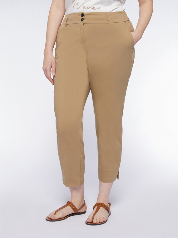 Straight cropped trousers