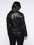 Biker jacket with diagonal zip image number 1