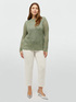 Lurex-Pullover mit Lochmuster image number 4