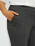 Grey mélange straight-leg trousers image number 3