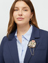 LENZING™ ECOVERO™ viscose blazer with brooch image number 2