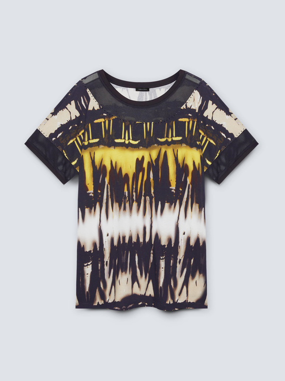 T-shirt con stampa tie dye