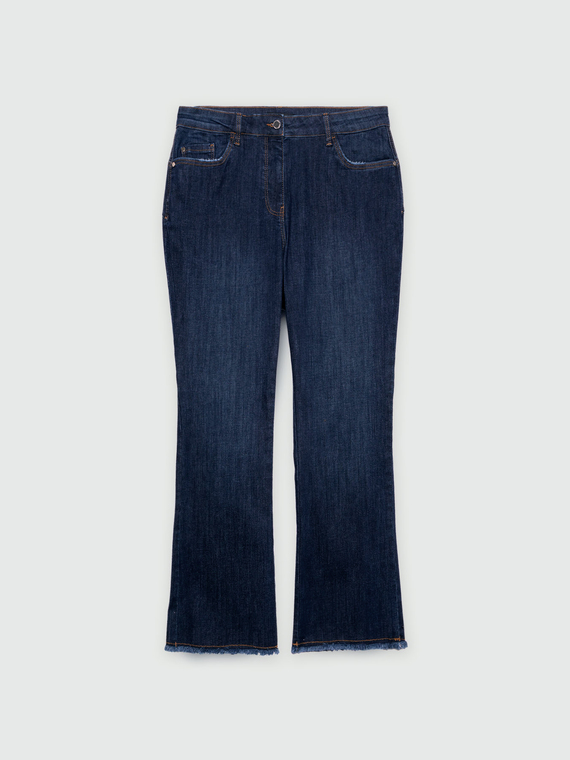 Jean kick flare bleu foncé