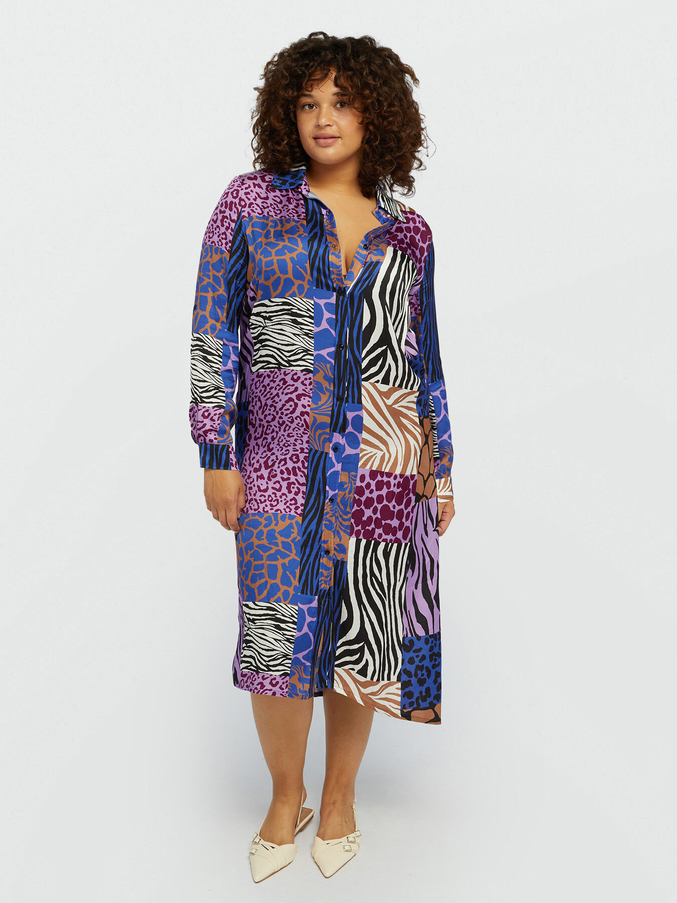 Animal print chemisier dress image number 0