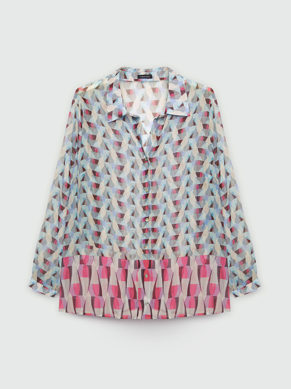 Shirt with geometric print