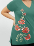 LENZING™ ECOVERO™ viscose T-shirt with embroidery image number 2