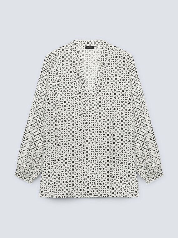 Blouse with geometric print