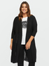 Long cardigan with pleated lower part image number 2