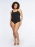 One-piece swimsuit with metal loops image number 0