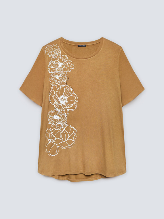 T-shirt con stampa floreale