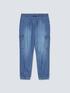 Cargohose aus leichtem Denim image number 4