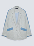 Blazer aus Sweatshirt-Stoff und Denim image number 4