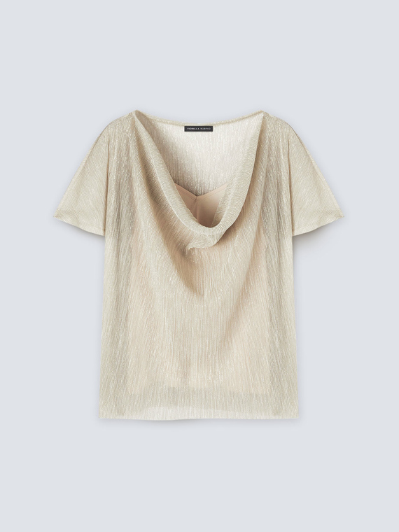 T-shirt in creponne lurex