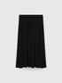 Long crepe jersey skirt image number 4