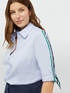 TENCEL™ shirt with striped ribbon image number 2