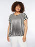 Striped T-shirt with gathers image number 2