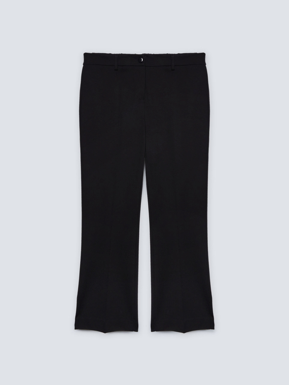 Milano stitch kick flare trousers