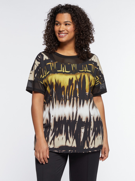 T-shirt with tie-dye print