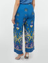 Printed satin trousers image number 1