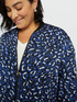 Animal print satin bomber jacket image number 3