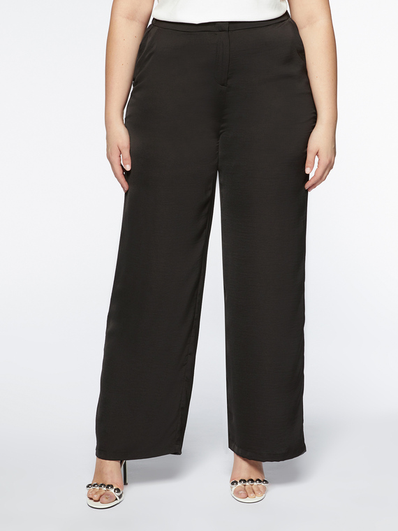 Satin palazzo trousers