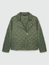 Quilted biker style down jacket image number 5