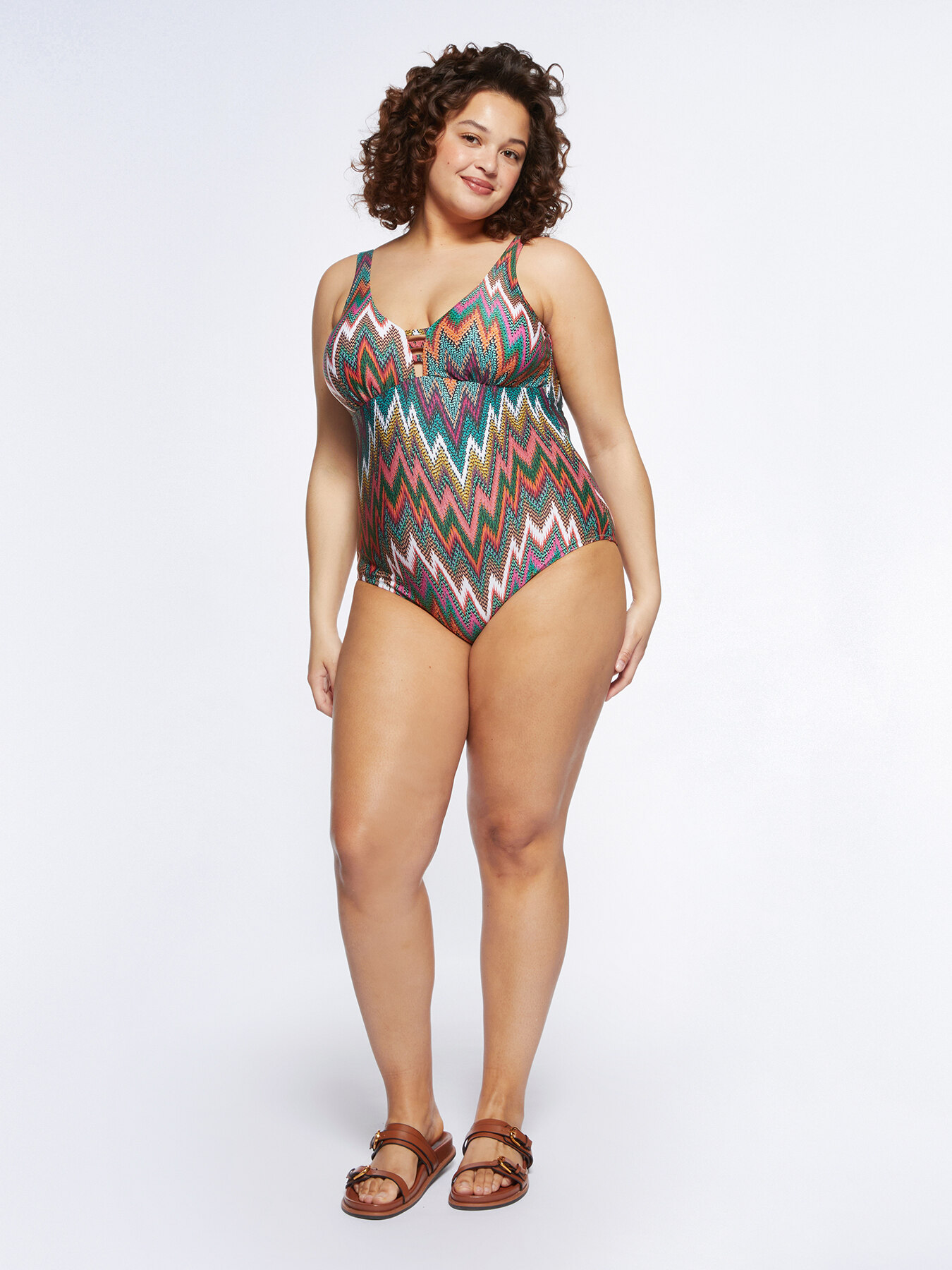 Cut-out one-piece swimsuit image number 0