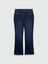 Dark blue kick flare jeans image number 5