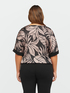 Satin blouse with foliage print image number 1