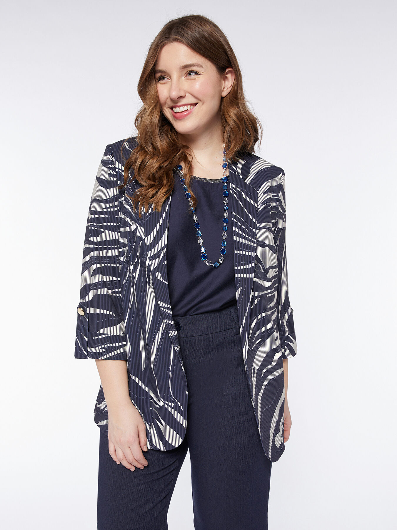 Elegant printed blazer image number 0