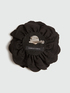 Flower-shaped fabric brooch image number 1