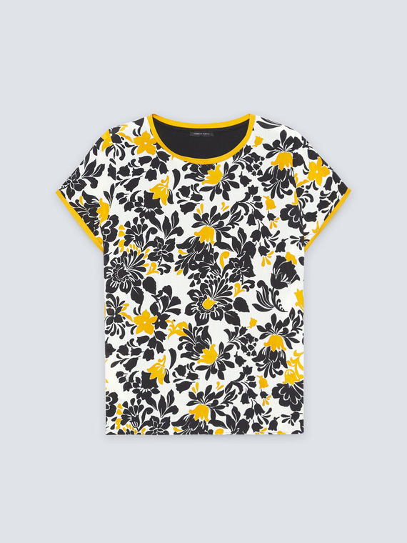 Blusa con estampado de flores