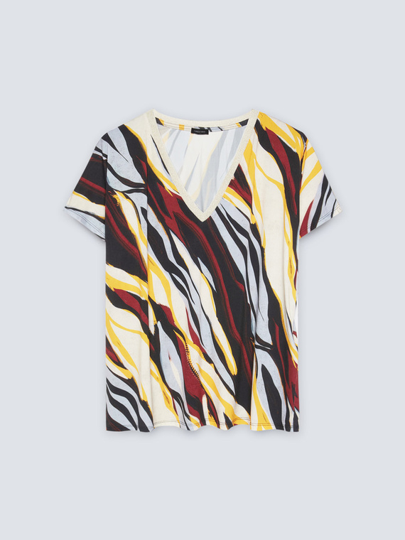 T-shirt dalla stampa zebra