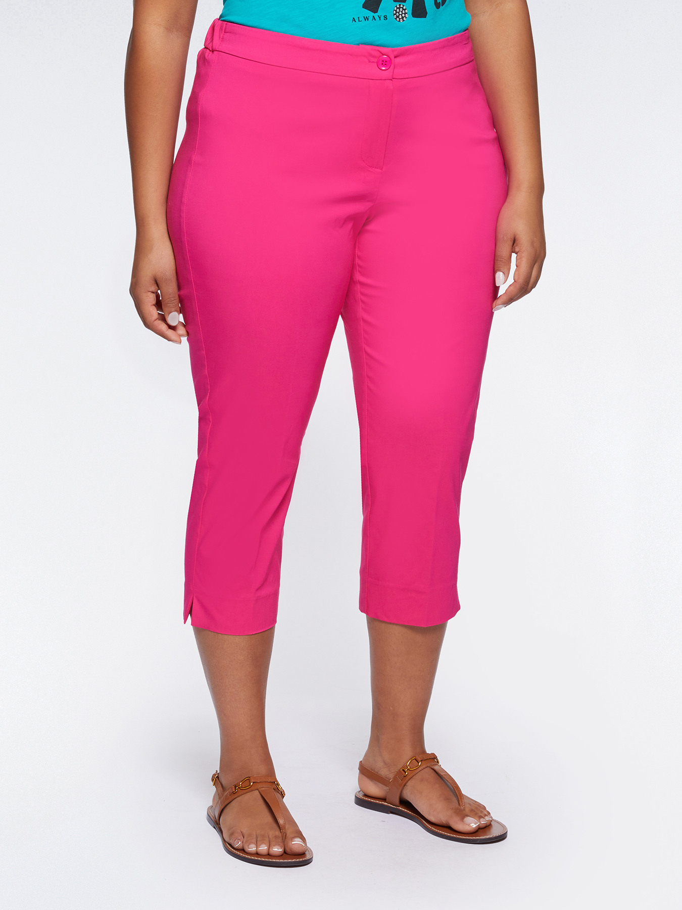 Pantalon Capri en tissu stretch image number 0